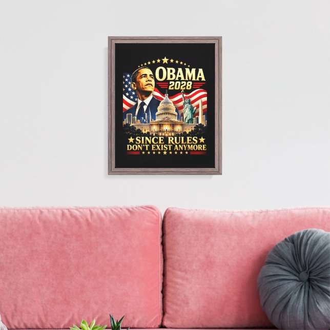 Toile Obama 2028 Puisque les règles n'existent plus (Insitu(Salon))