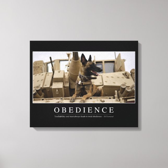 Toile Obéissance : Citation Inspirationnelle 2 (Recto)