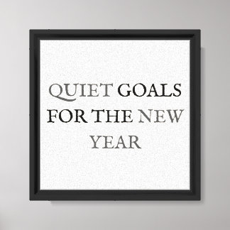 Toile Objectifs discrets pour la nouvelle année 🎉