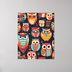 Toile Observateurs de nuit Abstraits