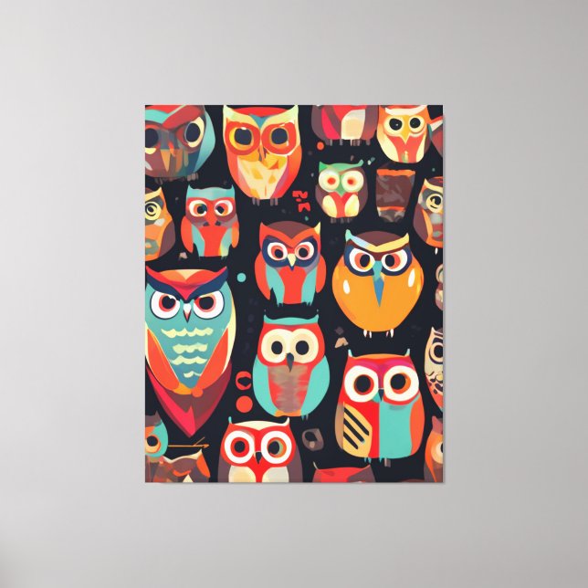 Toile Observateurs de nuit Abstraits (Recto)