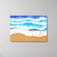 Ocean Art, Vagues en mousse blanche sur une plage 