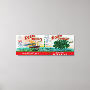 Toile Ocean Breeze Sweet Peas Étiquette