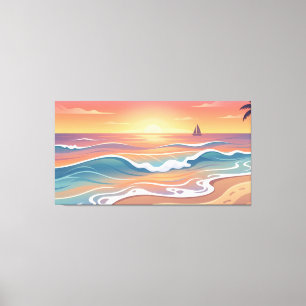 Toile Océan Calme en Mouvement