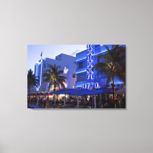 Toile Ocean Drive, South Beach, Miami Beach, (Recto)