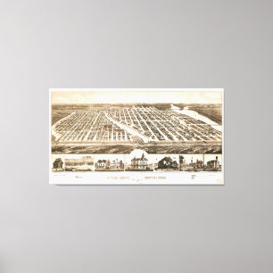 Toile Ocean Grove & Asbury Park, New Jersey (1881)