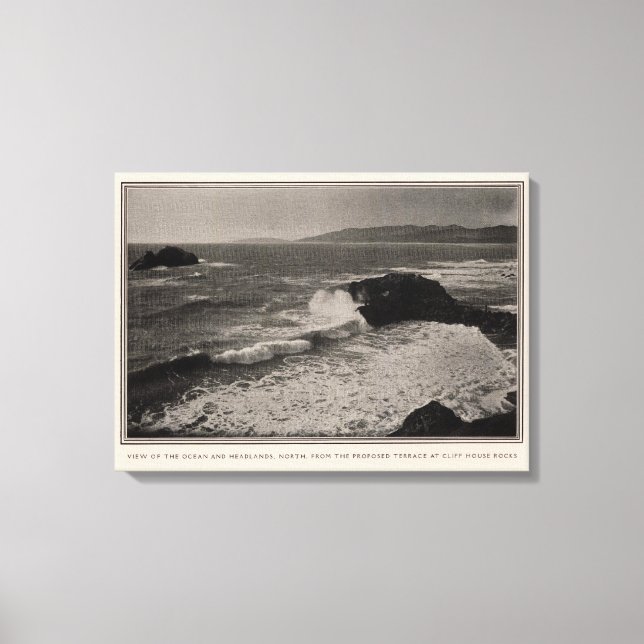 Toile Océan, promontoires de Cliff House Rocks (Recto)