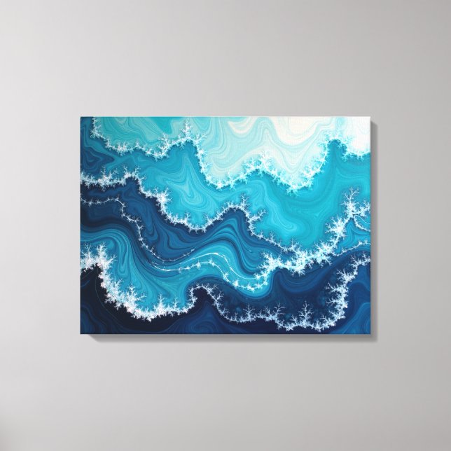 Toile Ocean Veins – Deep Sea Fluid 24"x18" Abstract (Recto)