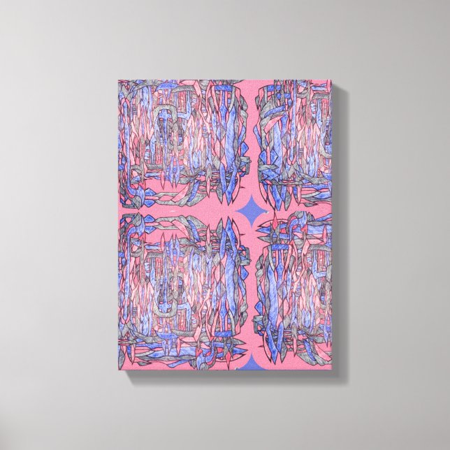 Toile Oceanic Geometry Abstract Wall Art (Recto)