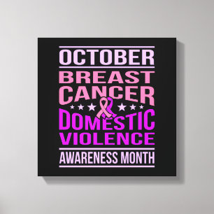 Toile Octobre Soutien du Mois de sensibilisation à la v