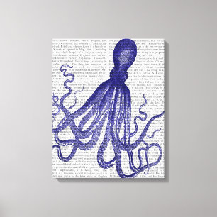 Toile Octopus bleu