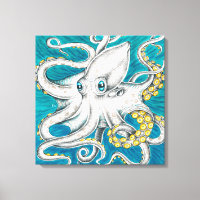 Octopus Tentacles encre turquoise verte