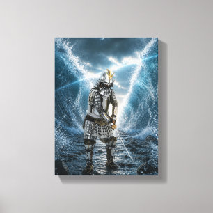 Toile Oda Nobunaga Armure de Samouraï Eau 9x12