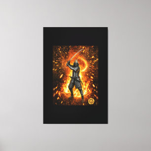 Toile Oda Nobunaga Armure de Samouraï Feu 40x60