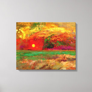 Toile Odilon Redon - Le coucher du soleil