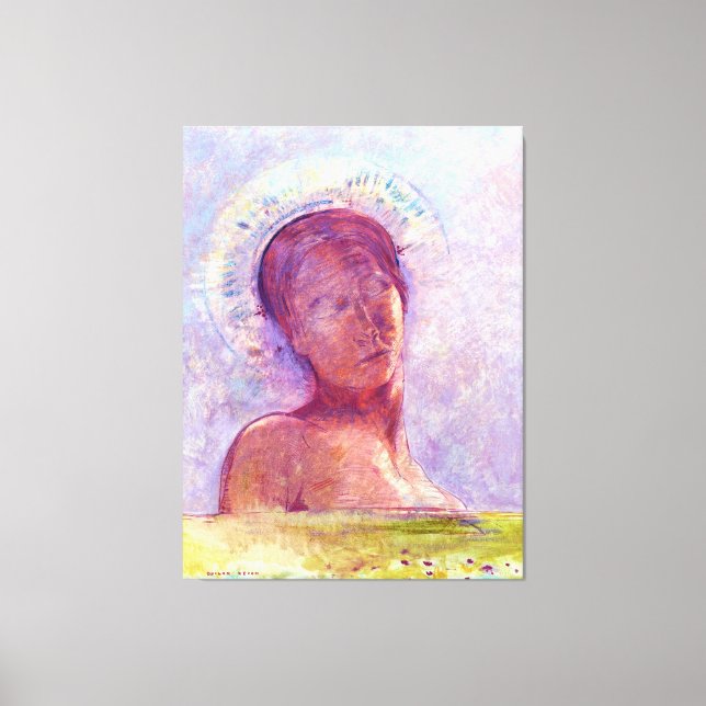 Toile Odilon Redon, les yeux clos 1889 (Recto)