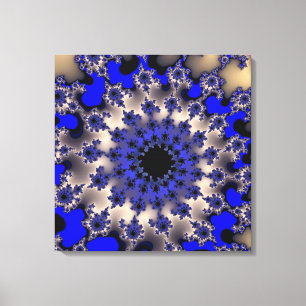 Toile OEil bleu et argent