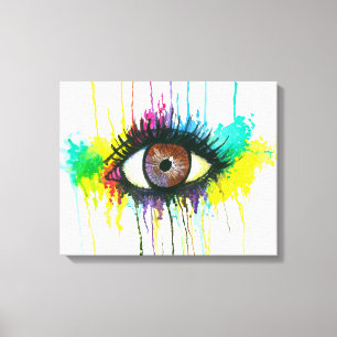 Toile Oeil d'aquarelle