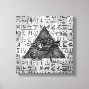 Toile OEil égyptien de Horus - Art numérique Wadjet