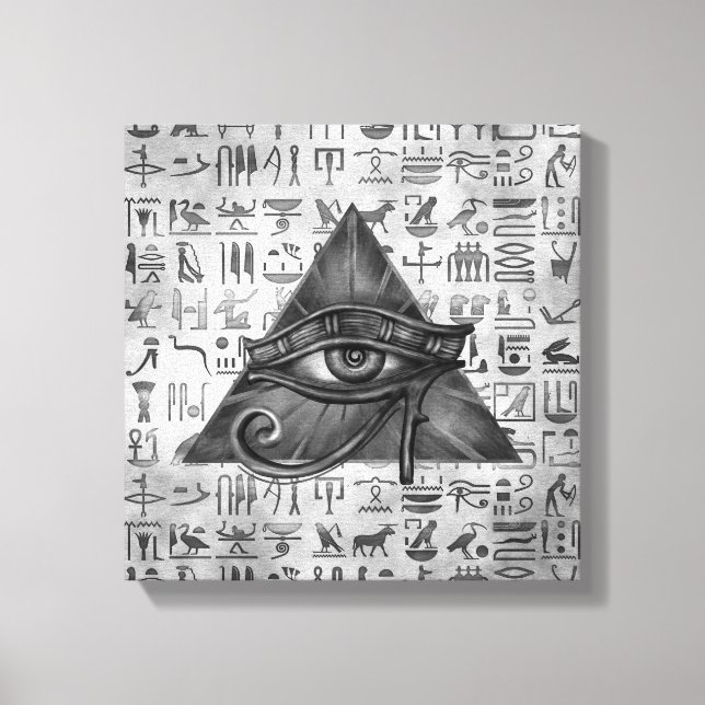 Toile OEil égyptien de Horus - Art numérique Wadjet (Recto)