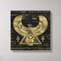 OEil égyptien de Horus - Wadjet or et noir