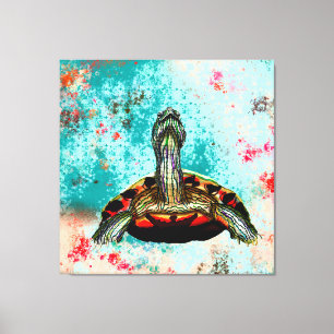 Toile Oeuvre Abstraite de tortue