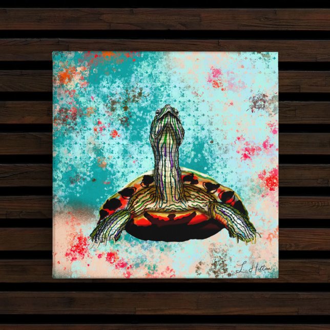 Toile Oeuvre Abstraite de tortue (Créateur téléchargé)