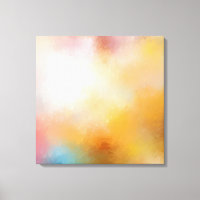 Oeuvre Abstraite moderne Vert Bleu Jaune Rouge Ros