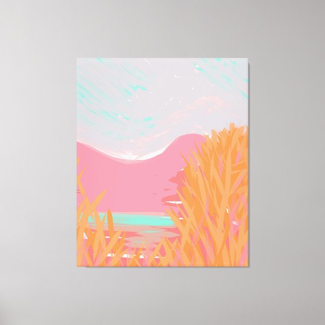 Toile Oeuvre contemporaine originale "Le Lac" V6 (Recto)