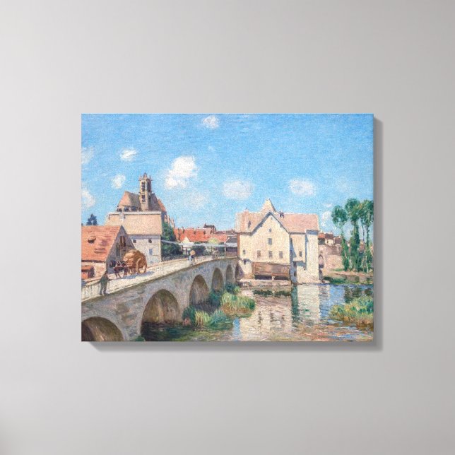 Toile OEuvre d'Alfred Sisley - Le Pont de Moret (Recto)