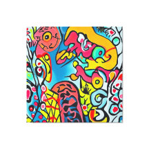 Oeuvre d'art abstraite en couleurs