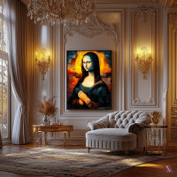 Œuvre d'art en mosaïque de verre teinté de Mona Li