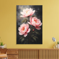 Œuvre d'art florale de pivoine