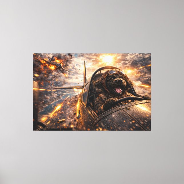 Toile Œuvre d'art murale de Cockapoo de luxe – Chien d'a (Recto)
