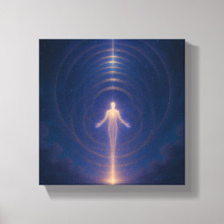 Toile Œuvre d'art murale Être de Lumière Céleste