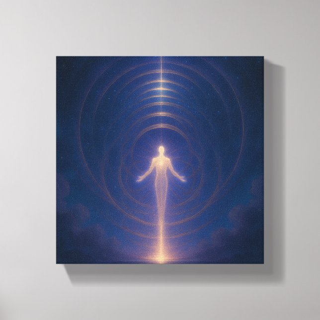 Toile Œuvre d'art murale Être de Lumière Céleste (Recto)