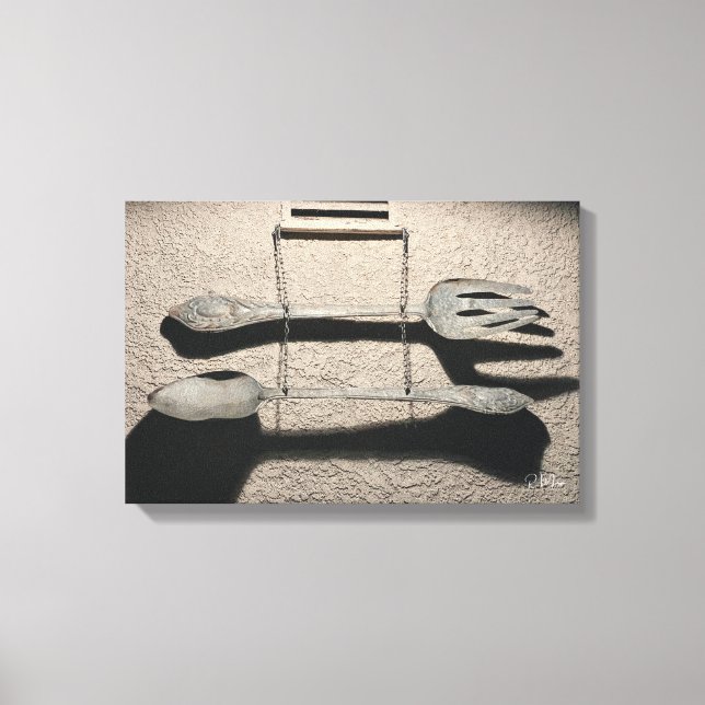 Toile Œuvre d'art murale Fourchette & Cuillère (Recto)
