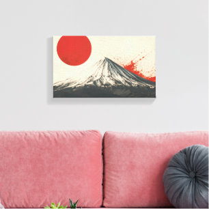 Toile Œuvre d'art murale minimaliste du mont Damavand – 