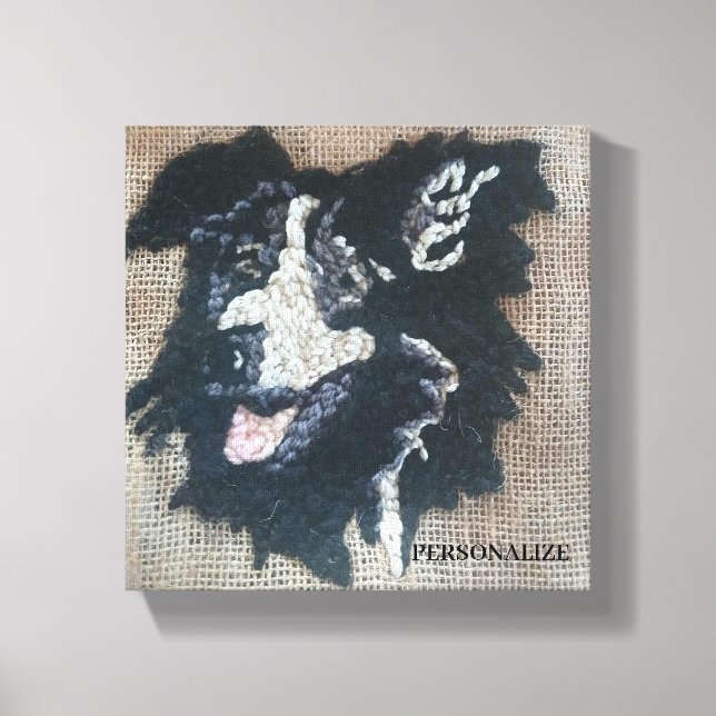 Toile Oeuvre d'art murale représentant un Border Collie  (Recto)