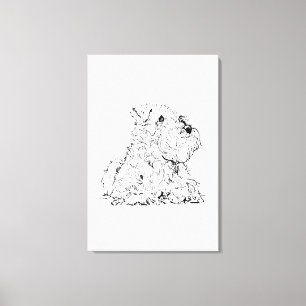 Toile Œuvre d'art murale Schnauzer miniature – Minimalis