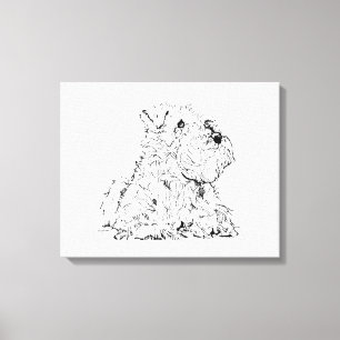 Toile Œuvre d'art murale Schnauzer miniature – Minimalis