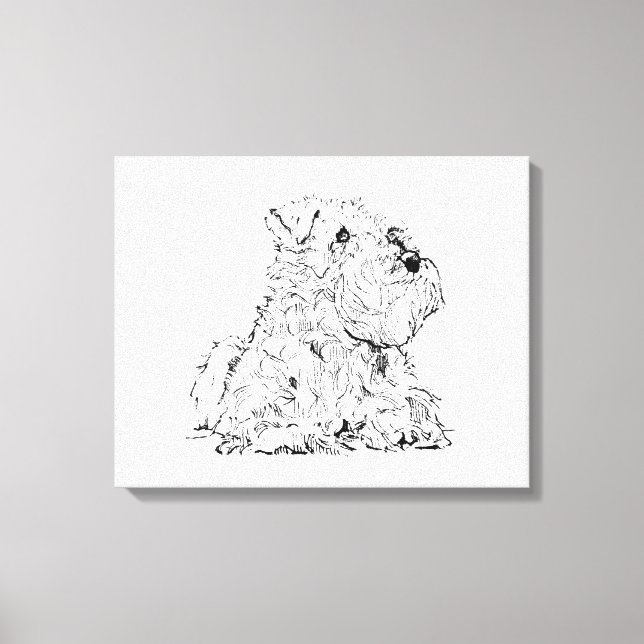 Toile Œuvre d'art murale Schnauzer miniature – Minimalis (Recto)