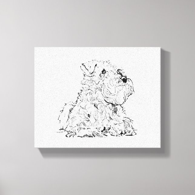 Toile Œuvre d'art murale Schnauzer miniature – Minimalis (Recto)