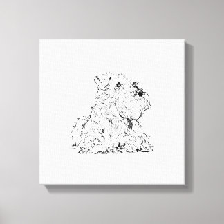 Toile Œuvre d'art murale Schnauzer miniature – Minimalis