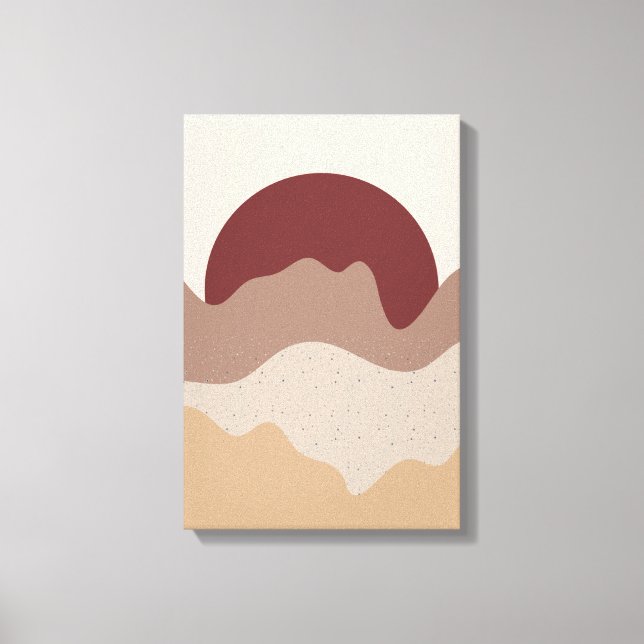 Toile Œuvre d'art murale Soleil Rouge Brûlé – Affiche To (Recto)
