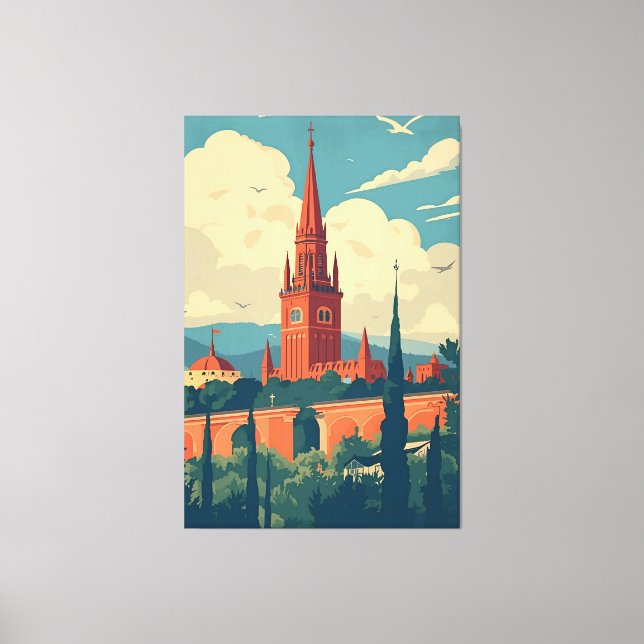 Toile Œuvre d'art murale vintage (Recto)
