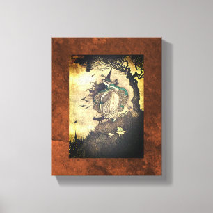 Toile Œuvre d'art sorcière pour mur
