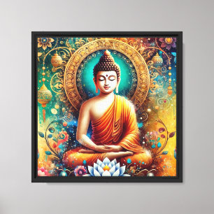 Toile Œuvre d'art spirituelle gautam bouddha hindouisme