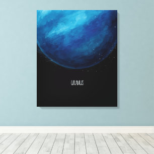Toile Oeuvre de la planète Uranus - Illustration de l'es