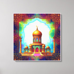 Toile Oeuvre de luxe de la mosquée islamique